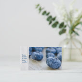 Blaubeermakro mit Wassertröpfchen Visitenkarte (Stehend Vorderseite)