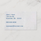 Blaubeermakro mit Wassertröpfchen Visitenkarte (Rückseite)