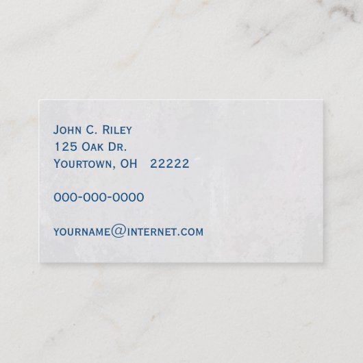 Blaubeermakro mit Wassertröpfchen Visitenkarte (Rückseite)