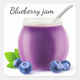 Blaubeermarmelade Quadratischer Aufkleber