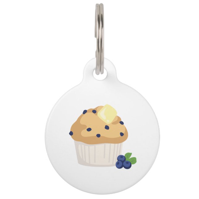 Blaubeermuffin Haustiermarke (Vorderseite)