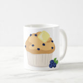 Blaubeermuffin Kaffeetasse (VorderseiteRechts)
