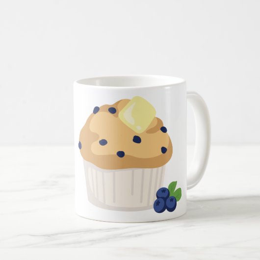 Blaubeermuffin Kaffeetasse (VorderseiteRechts)