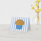 Blaubeermuffin Karte (Gelbe Blume)