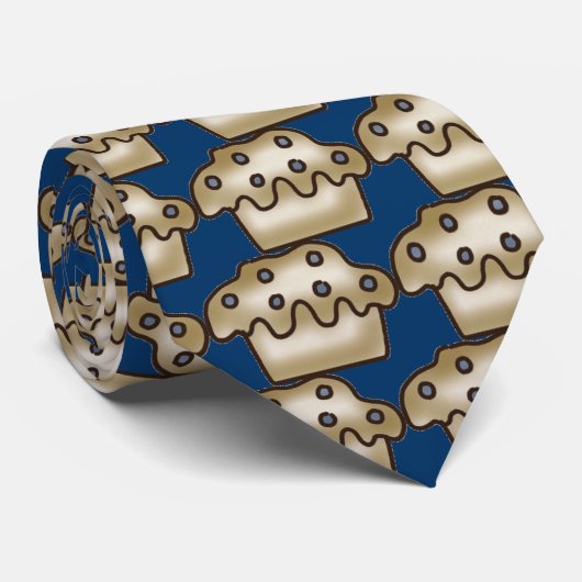 Blaubeermuffin-Krawatte Krawatte (Gerollt)