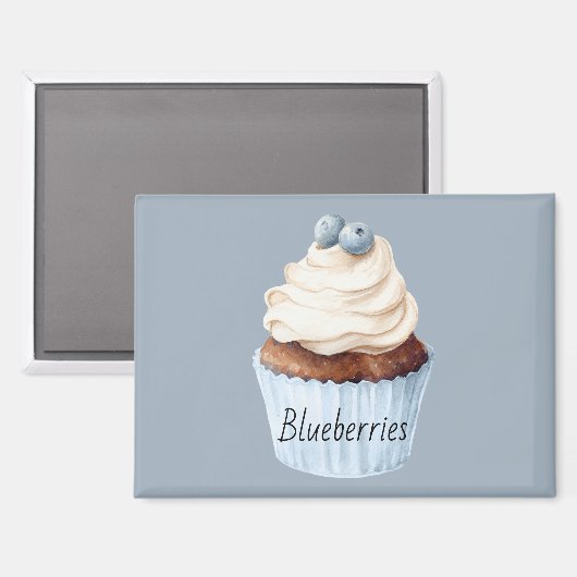 Blaubeermuffin Magnet (Vorderseite/Rückseite)