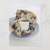 Blaubeermuffin mit Butter Postkarte (Vorderseite)