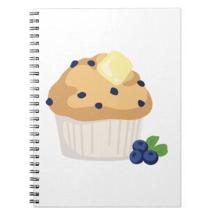 Blaubeermuffin Notizblock