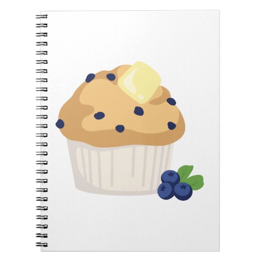 Blaubeermuffin Notizblock (Vorderseite)