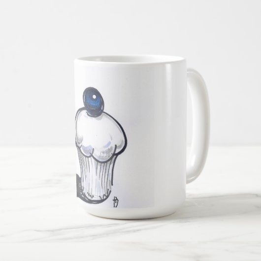 Blaubeermuffin-Tasse Kaffeetasse (VorderseiteRechts)