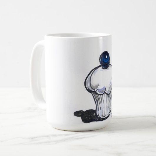 Blaubeermuffin-Tasse Kaffeetasse (Vorderseite Links)