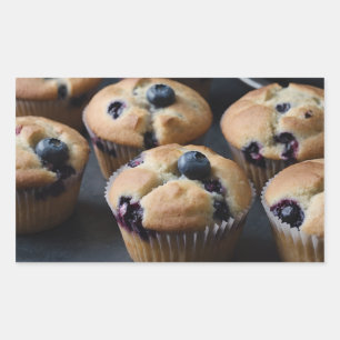 Blaubeermuffins Rechteckiger Aufkleber