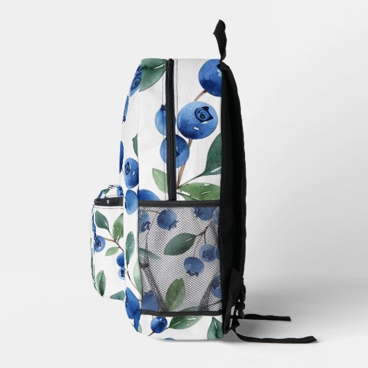 Blaubeermuster Bedruckter Rucksack (Rechts)