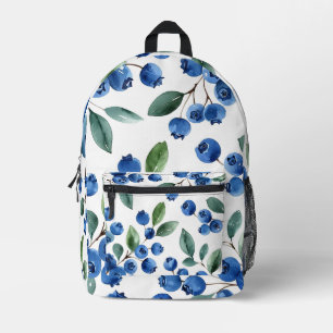 Blaubeermuster Bedruckter Rucksack