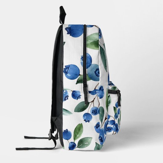 Blaubeermuster Bedruckter Rucksack (Links)