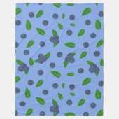 Blaubeermuster Fleecedecke (Vorderseite)