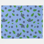 Blaubeermuster Fleecedecke (Vorderseite (Horizontal))