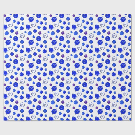 Blaubeermuster Geschenkpapier (Flach)