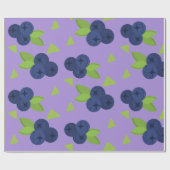 Blaubeermuster Geschenkpapier (Flach)