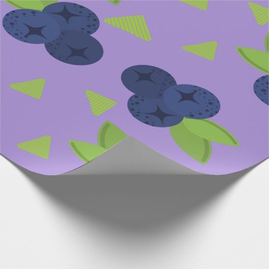 Blaubeermuster Geschenkpapier (Ecke)
