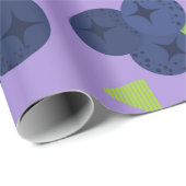 Blaubeermuster Geschenkpapier (Rolleneckpunkt)