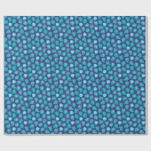 Blaubeermuster Geschenkpapier (Flach)