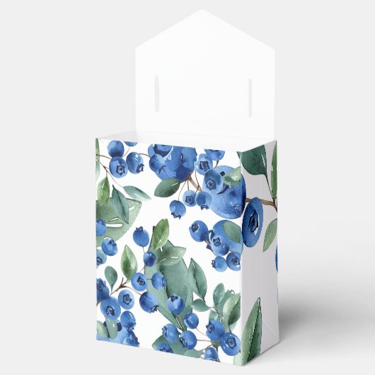 Blaubeermuster Geschenkschachtel (Geöffnet)