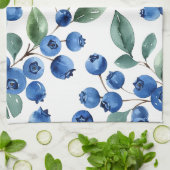 Blaubeermuster Geschirrtuch (Gefaltet)