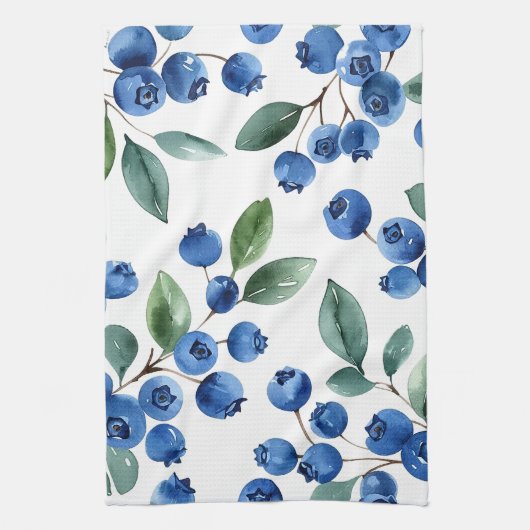 Blaubeermuster Geschirrtuch (Vertikal)