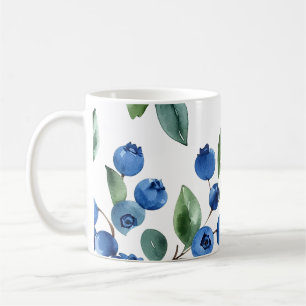 Blaubeermuster Kaffeetasse
