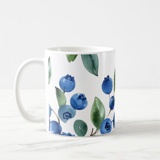 Blaubeermuster Kaffeetasse (Links)