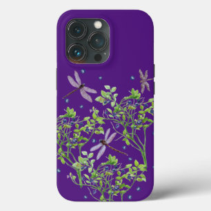 Blaubeermuster mit Libellen Case-Mate iPhone Hülle