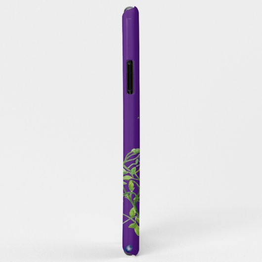 Blaubeermuster mit Libellen Case-Mate iPhone Hülle (Hinten/Rechts)