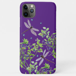 Blaubeermuster mit Libellen Case-Mate iPhone Hülle