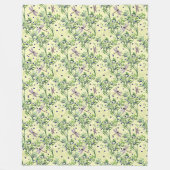 Blaubeermuster mit Libellen Fleecedecke (Vorderseite)