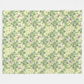 Blaubeermuster mit Libellen Fleecedecke (Vorderseite (Horizontal))