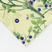 Blaubeermuster mit Libellen Fleecedecke (Ecke)