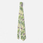 Blaubeermuster mit Libellen Krawatte (Rückseite)