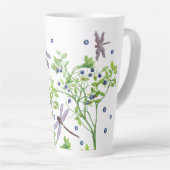 Blaubeermuster mit Libellen Milchtasse (Rechte Ecke)