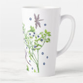 Blaubeermuster mit Libellen Milchtasse (Rechts)