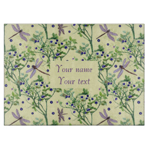 Blaubeermuster mit Libellen Schneidebrett