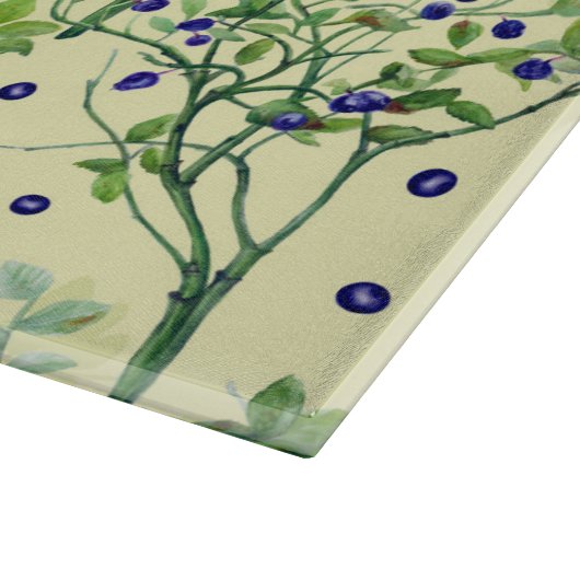 Blaubeermuster mit Libellen Schneidebrett (Ecke)