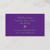 Blaubeermuster mit Libellen Visitenkarte (Rückseite)