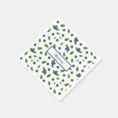 Blaubeermuster Napkins Serviette (Ecke)
