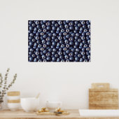 Blaubeermuster Poster (Küche)