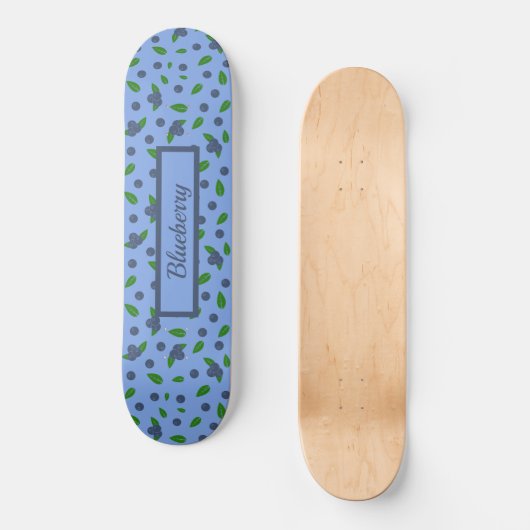 Blaubeermuster Skateboard (Vorderseite)