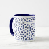 Blaubeermuster Tasse (Vorderseite Links)