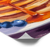 Blaubeerpfannkuchen | Ölmalerei Kunst Poster (Ecke)