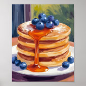 Blaubeerpfannkuchen | Ölmalerei Kunst Poster (Vorne)
