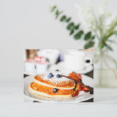 Blaubeerpfannkuchen Postkarte (Stehend Vorderseite)